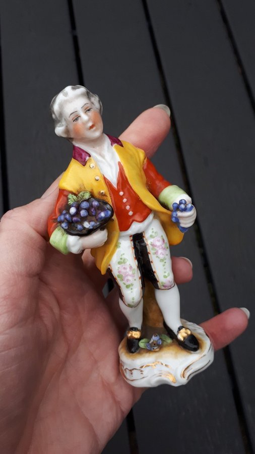 Old Stamped Porcelain Figurine 12cm. From Old Collection of Figurines Statuettes