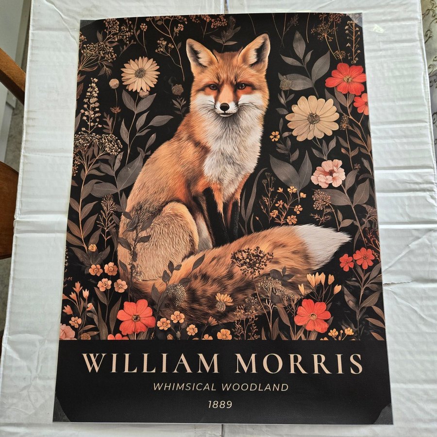 Ljuvlig bild på canvasduk, tavla, poster, RÄV, WILLIAM MORRIS