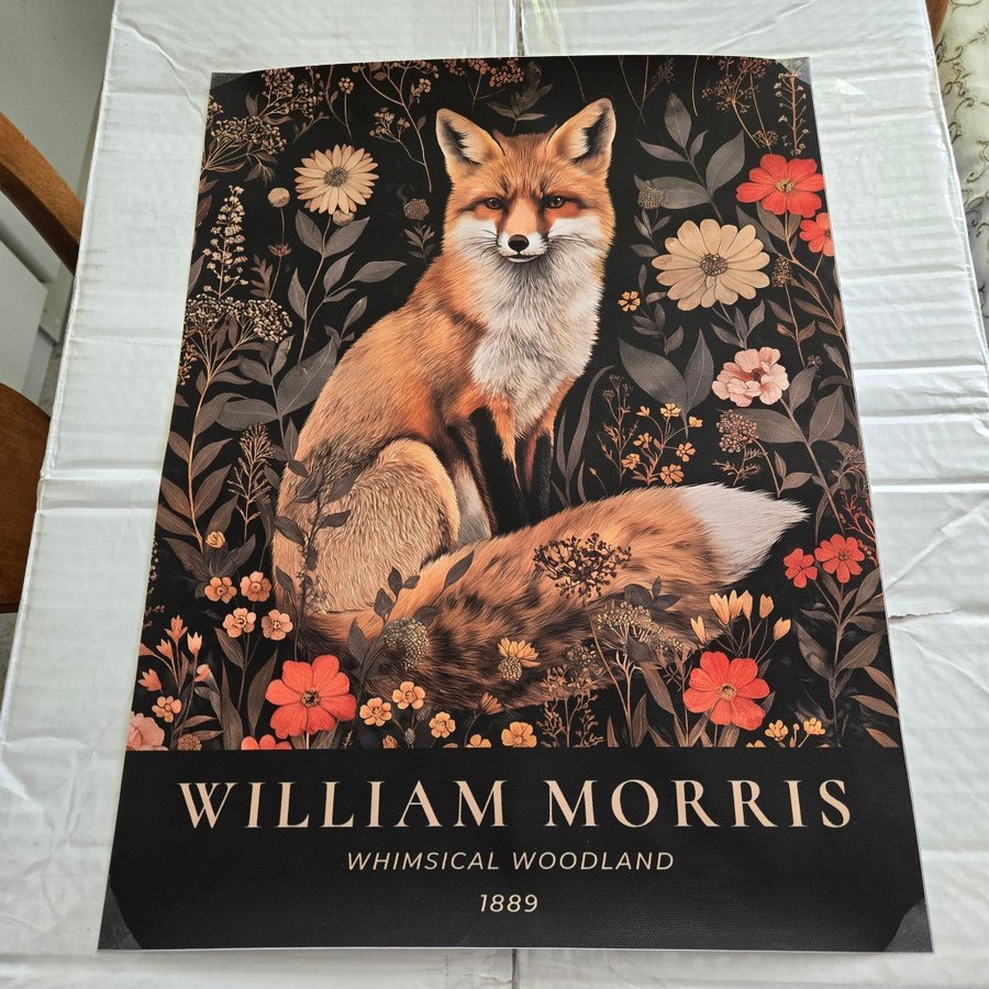 Ljuvlig bild på canvasduk, tavla, poster, RÄV, WILLIAM MORRIS