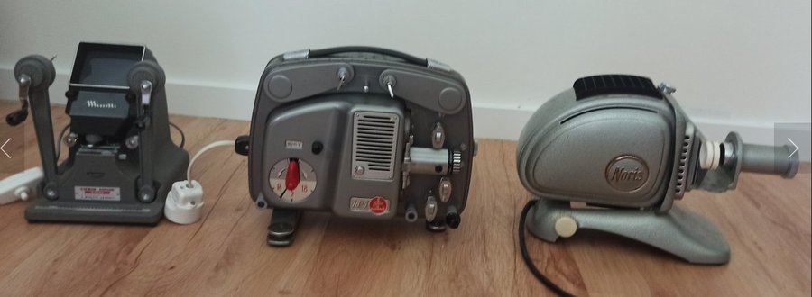 Vintage Movie Projector and Slide Projector. Set of 3.