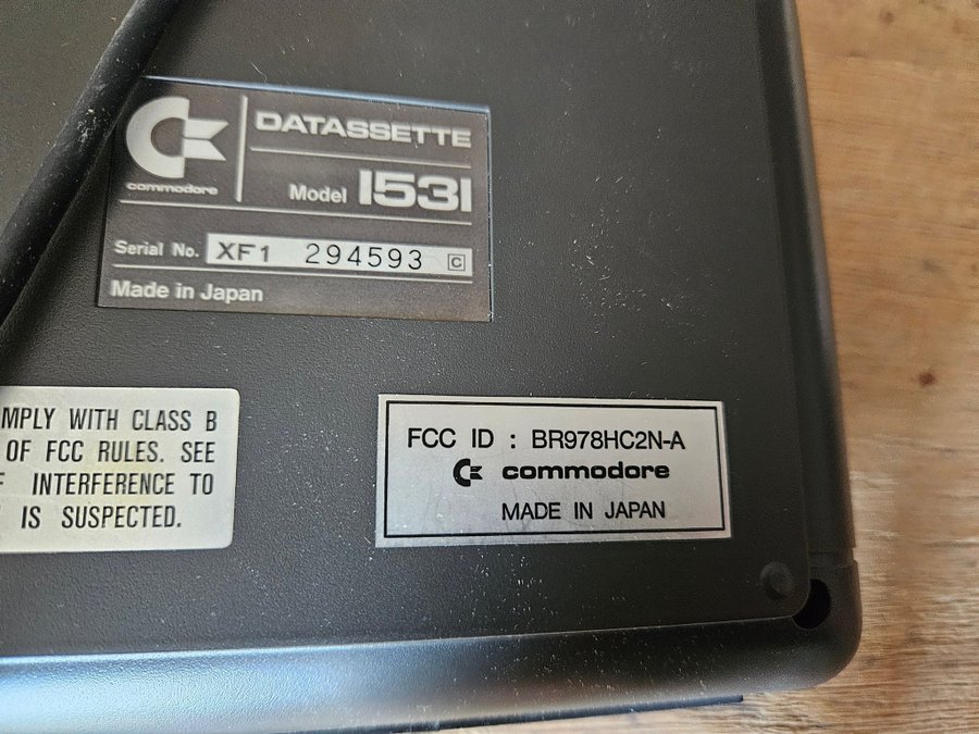 Commodore C1531 - datasette til Commodore 16 / C116 / PLUS/4