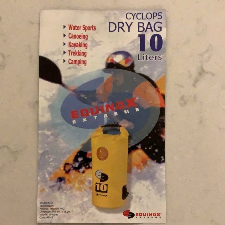 Vattentät packsäck / Packpåse - Cyclops dry bag - 10 liter - Equinox Extreme