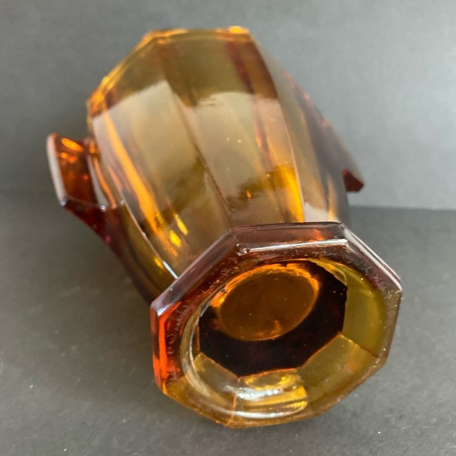 Amber Art Deco Glasvas