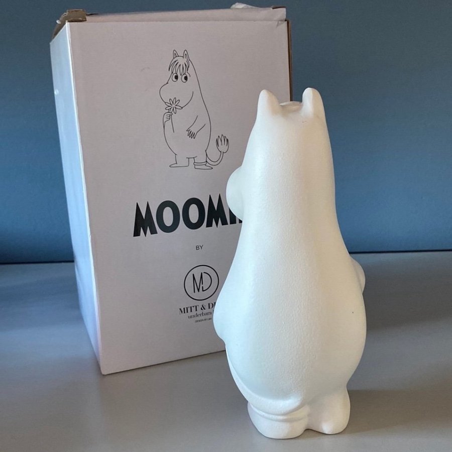 Moomin figur i lergods, Mitt  Ditt. Oanvänd.