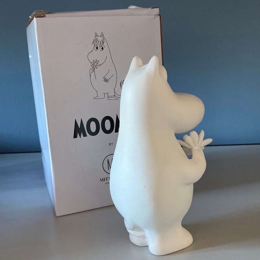 Moomin figur i lergods, Mitt  Ditt. Oanvänd.