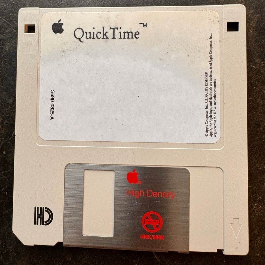 Quicktime, mac diskett