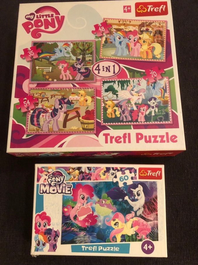 My Little Pony pussel totalt 5 pussel 35-70 bitar Trefl present julklapp