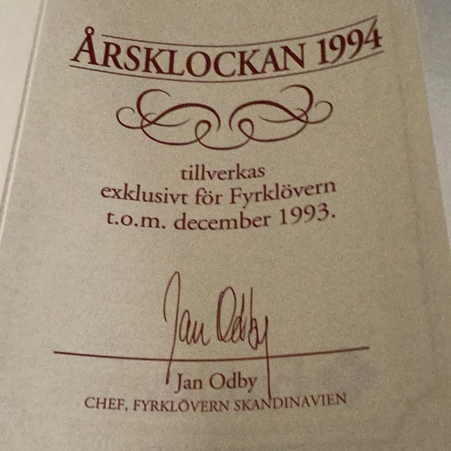 Årsklockan 1994 - Christineholm