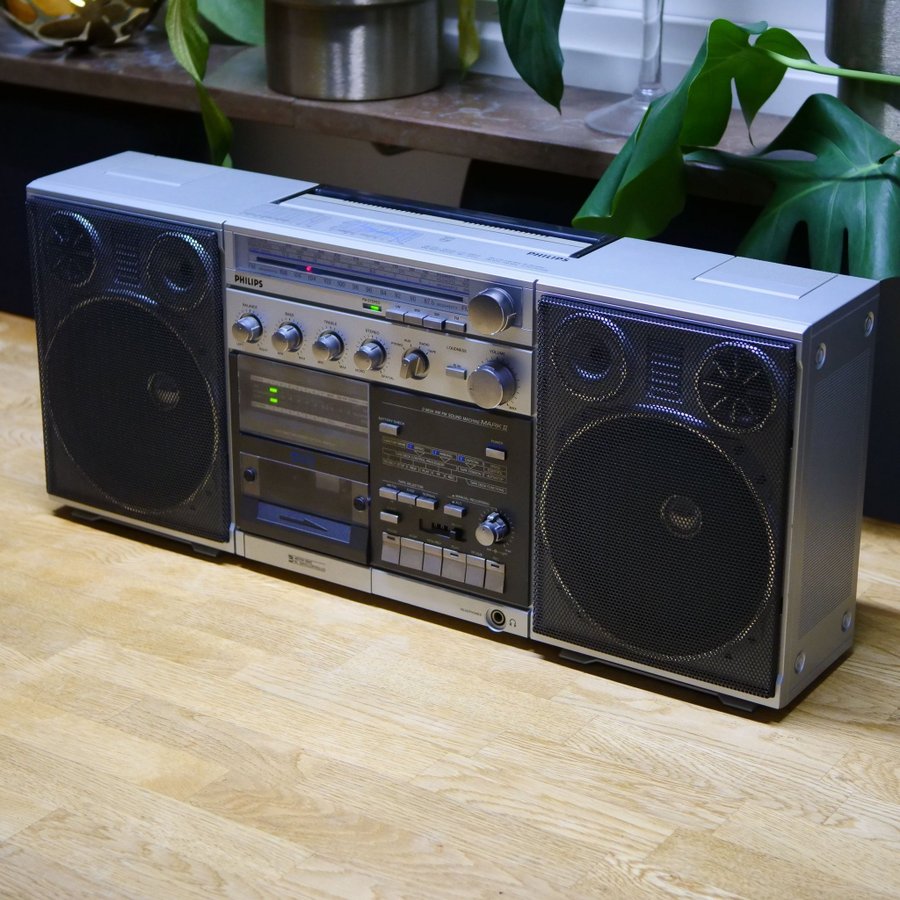 Philips D 8634 Boombox Ghettoblaster portabel bärbar stereo förstärkare radio