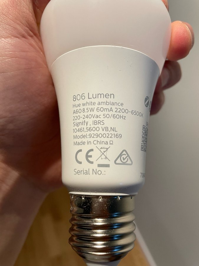 Philips Hue White Ambiance Glödlampa 1/3