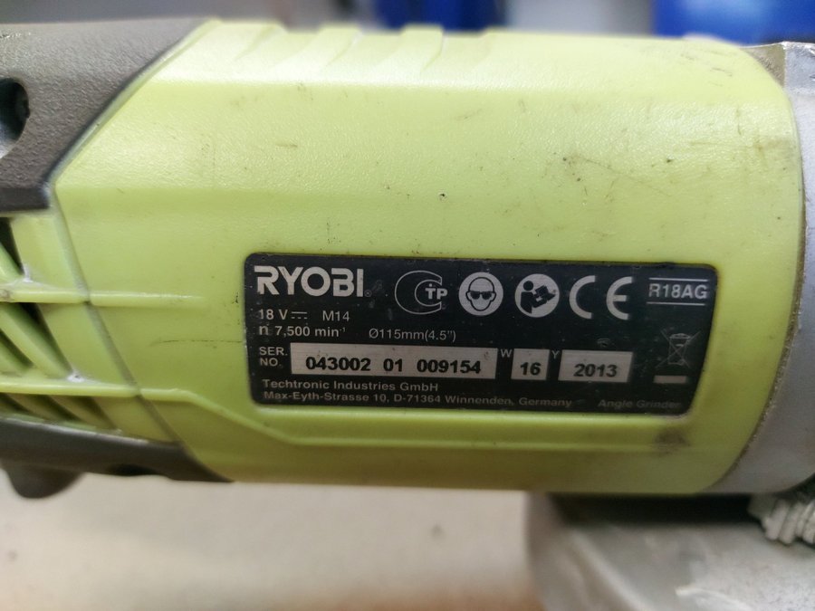 Ryobi 18V Vinkelslip one+