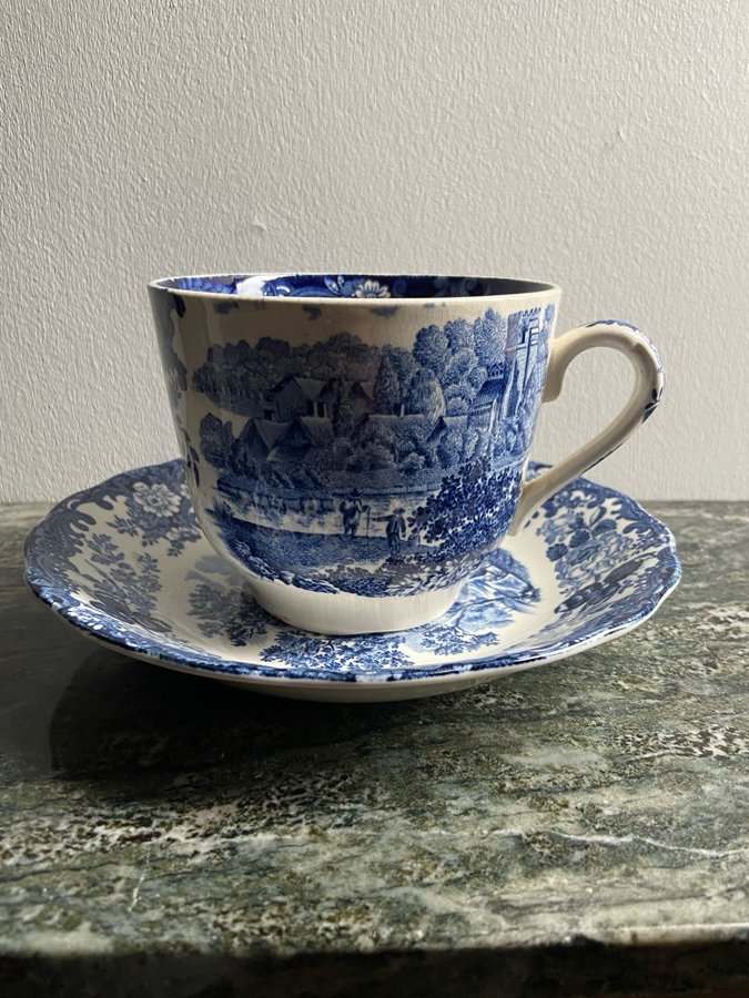 Stor kopp, tekopp från A Royal Worcester, engelskt porslin, retro