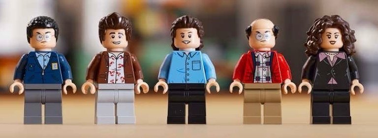 LEGO Seinfeld Minifigurer fem stycken.