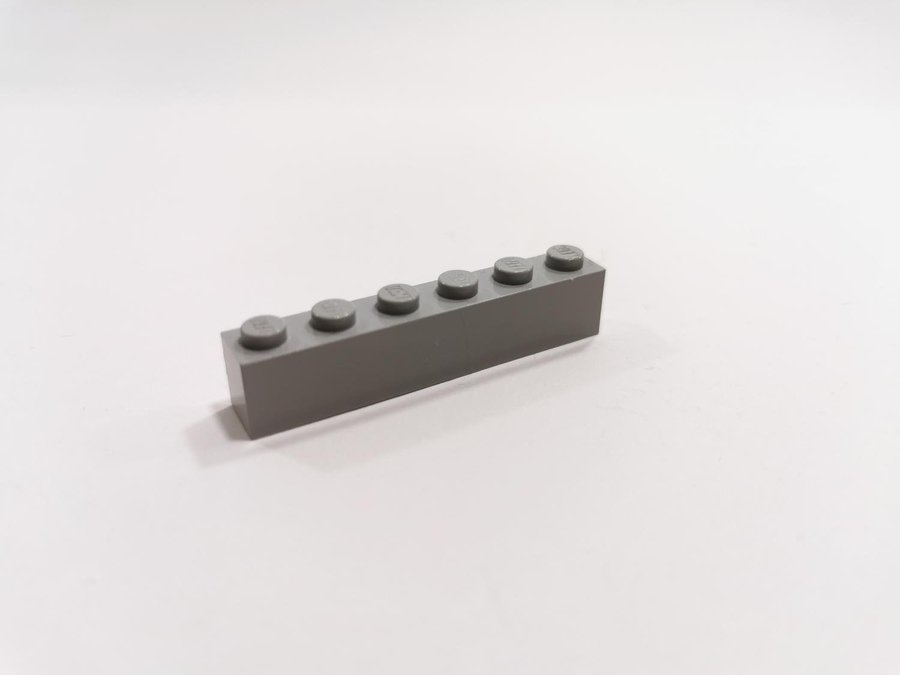 Lego - brick - bas - 1x6 - part 3009 - ljusgrå (bluish)