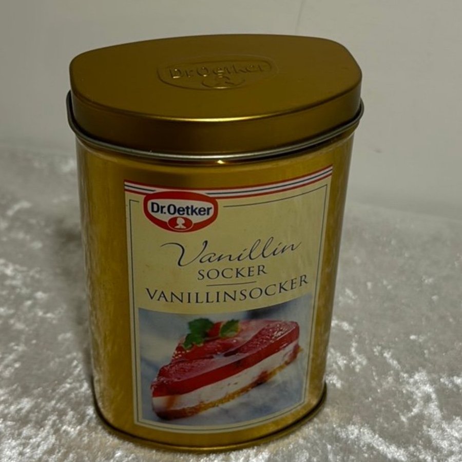 Dr. Oetker Vanillinsocker plåtburk vanilsocker burk droetker vanilj vanillin