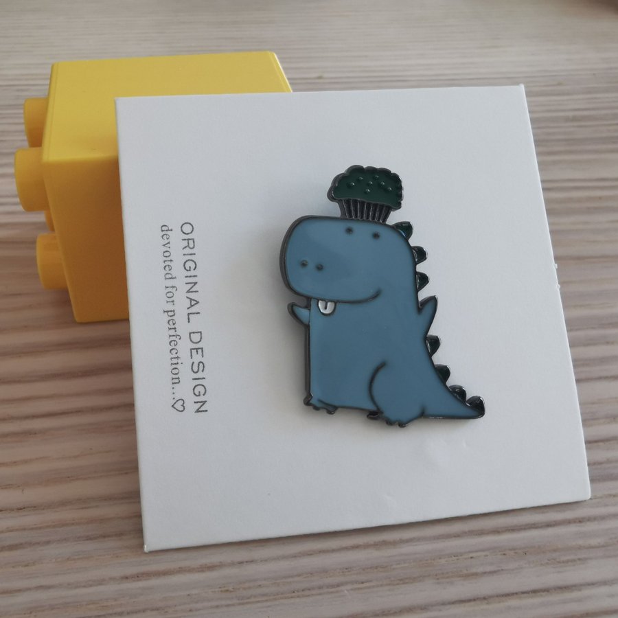 Söt dinosaurie-brosch, dinosaur, Dinosaurie pin