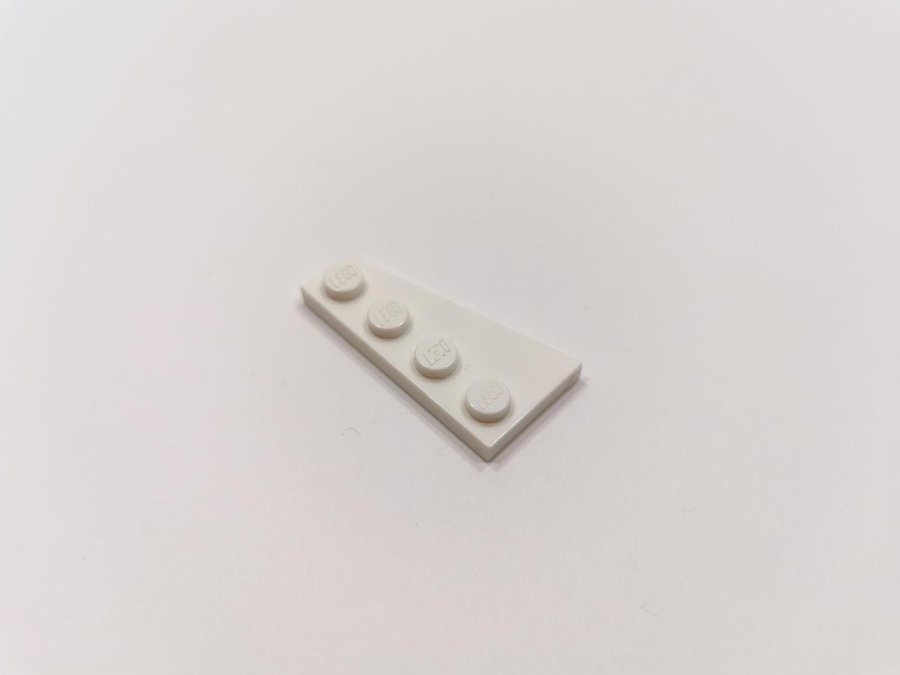 Lego - wedge - vinge - plate - höger - 4x2 - part 41769 - vit