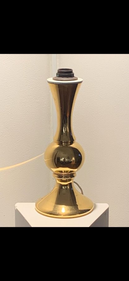 Bordslampa Luxus i guldfärgat glas 1970tal