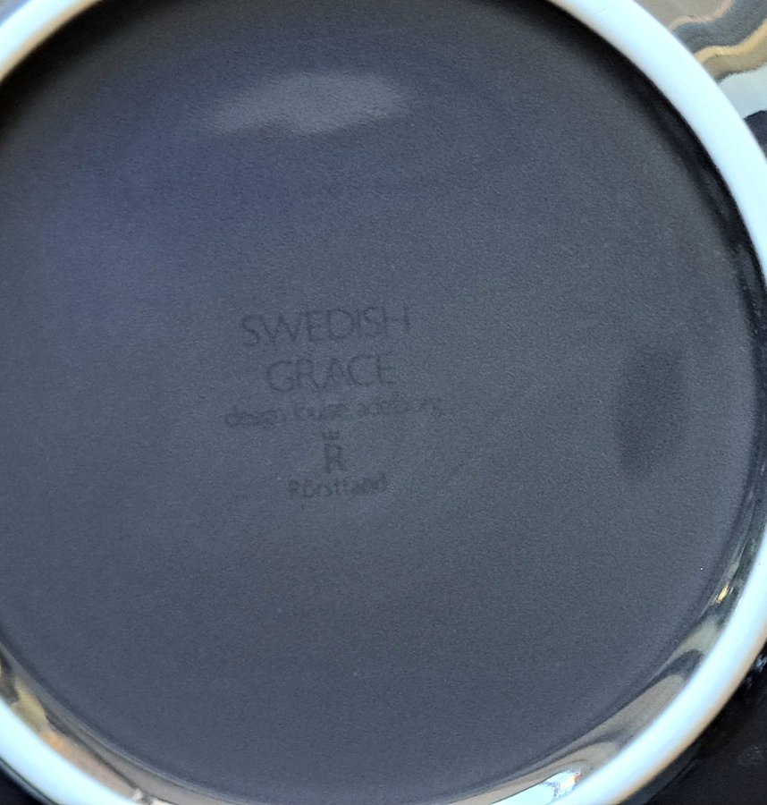 2 st Swedish Grace sten (mörkgrå) djupa tallrik