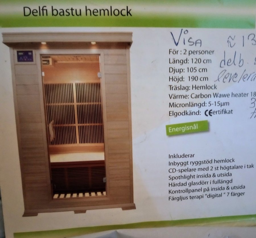 Delfi bastu hemlock