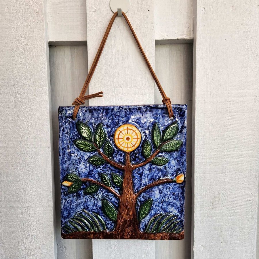 "Sunny Tree" Ceramic Wall Art