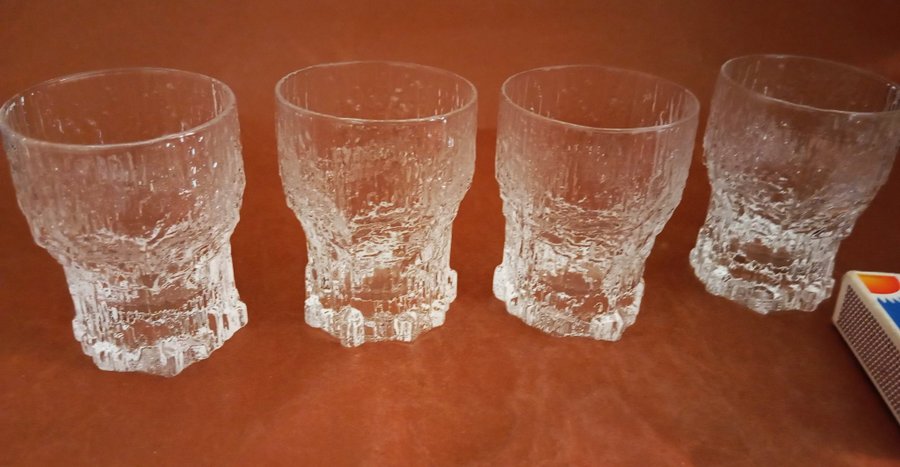 Fyra snapsglas ”Aslak” Tapio Wirkkala, Iittala