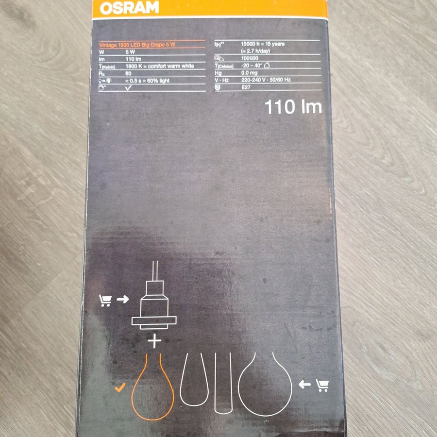 OSRAM Vintage 1906 LED Big Grape 5 Watt E27