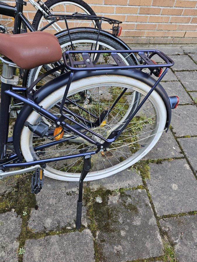 Decathlon ELOPS 520 damcykel med cykelkorv, Storlek: S/M