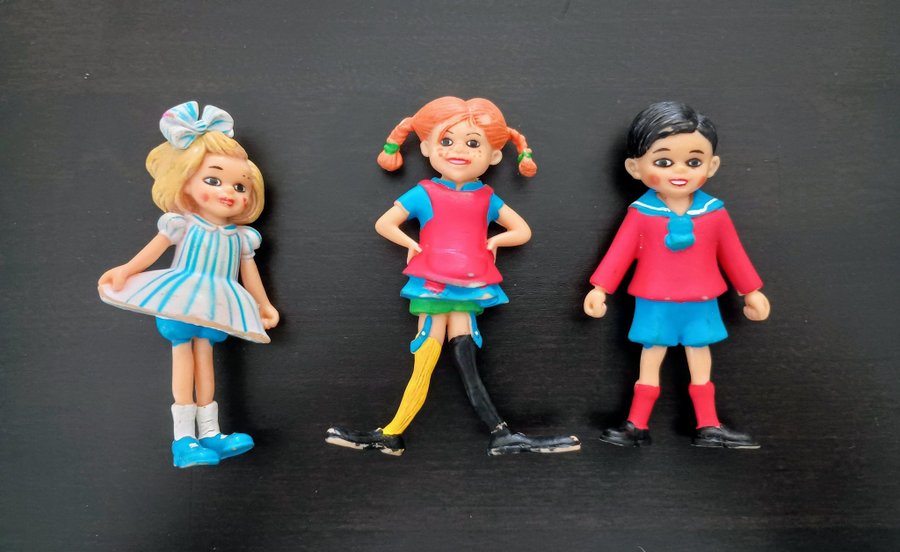 3 Samlarfigurer Från Pippi Långstrump