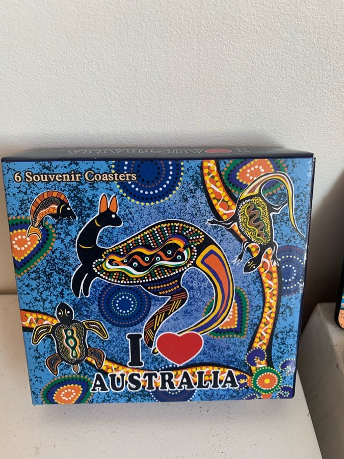 Coasters / glasunderlägg från Australien / 6 stycken i original förpackning