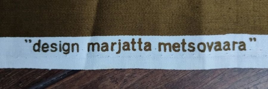 authentic Marjatta Metsovaara Finnish design, textile fabric puketti