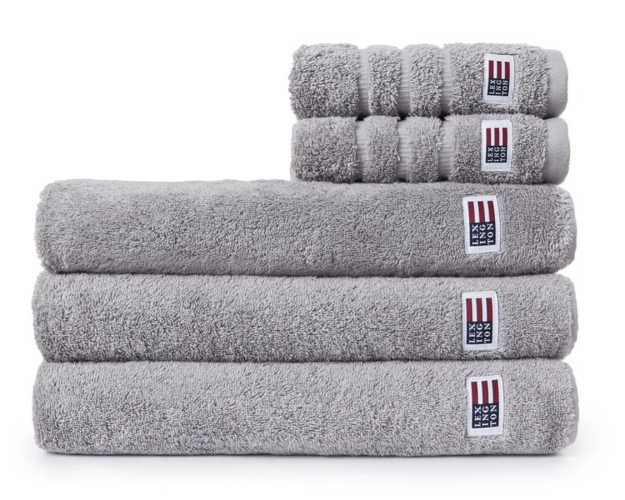 *NY* Lexington 2-set originalhanddukar mörkgrå - towel dark grey - frotté