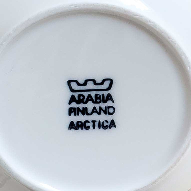 ARABIA "ARCTICA" 2 ST TEKOPPAR DESIGN INKERI LEIVO 1979