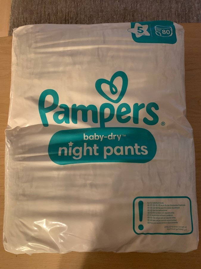 Pampers Baby-Dry Night Pants 5 nattblöjor, 80st