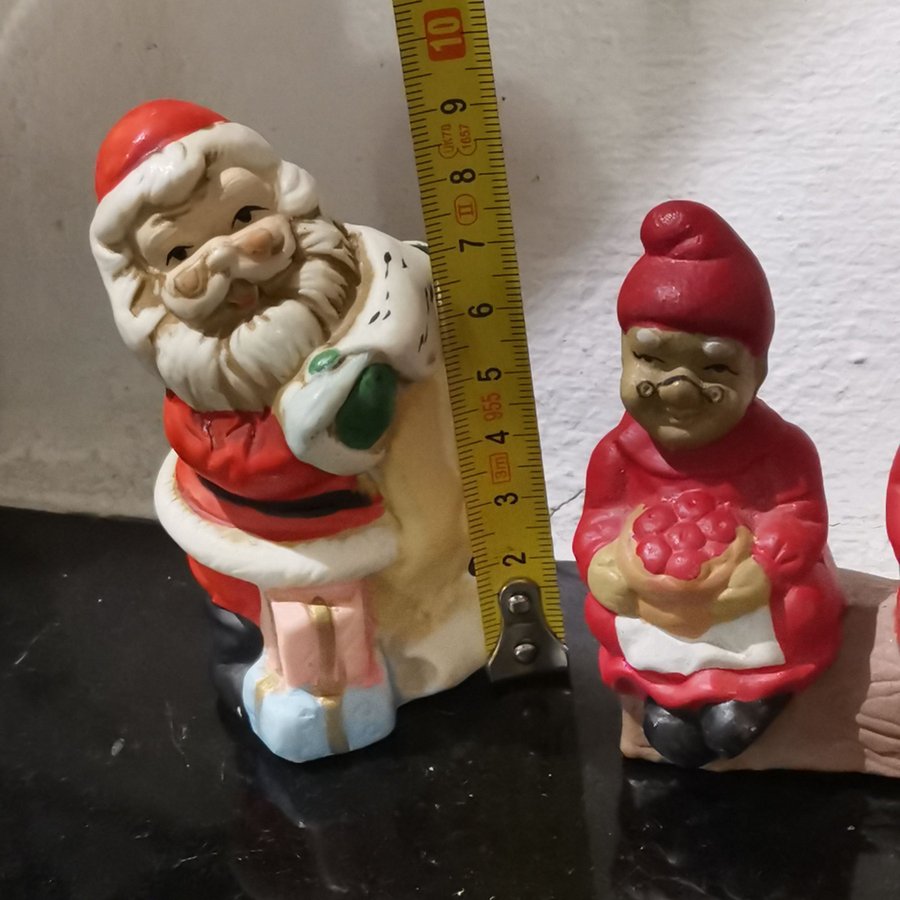 4 st julfigurer i keramik