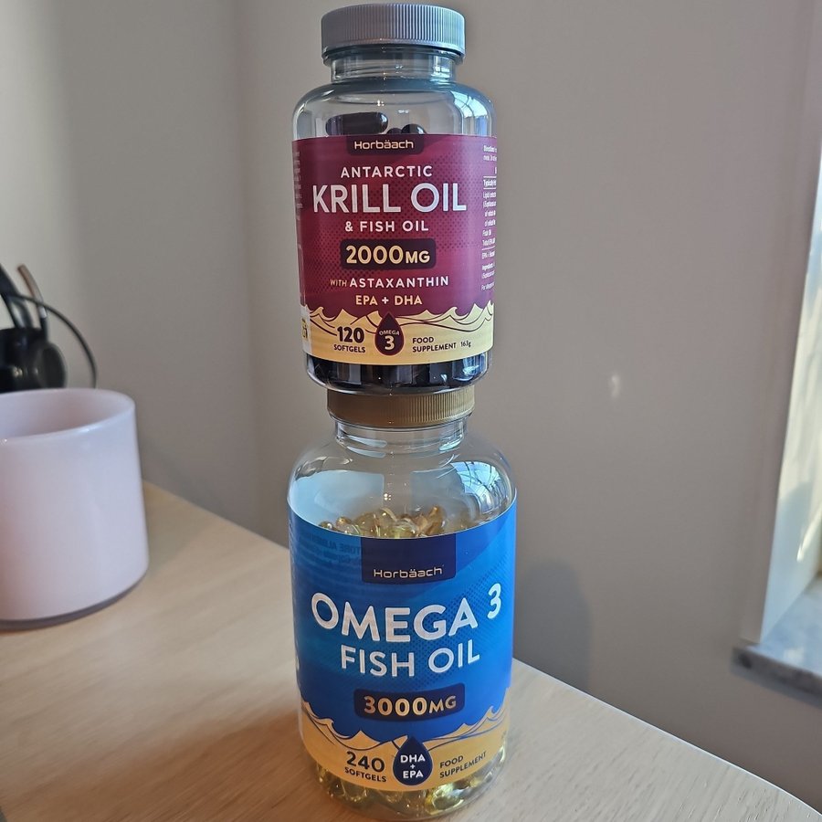 Horbaach Krill Oil  Fish Oil 2000mg  Omega 3 Fish Oil 3000mg