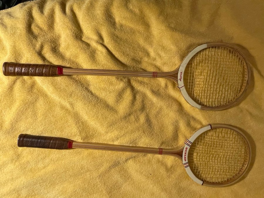 2 st Vintage Dunlop Maxply Fort, squashträracketar