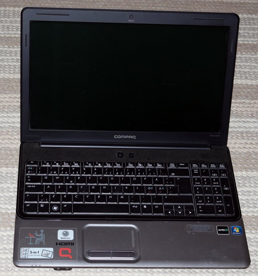 Compaq Laptop Presario CQ 61 - HDD320GB i Batteri fungerar ett tagMed laddare