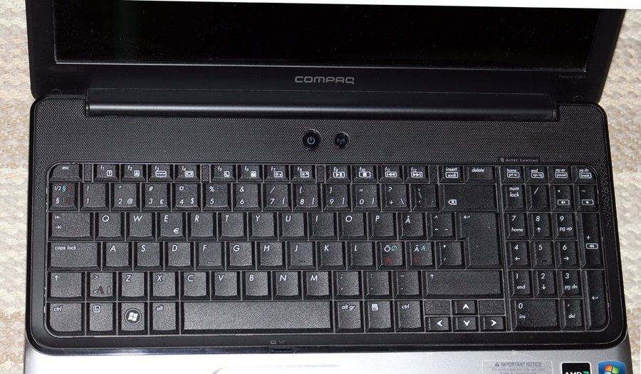 Compaq Laptop Presario CQ 61 - HDD320GB i Batteri fungerar ett tagMed laddare