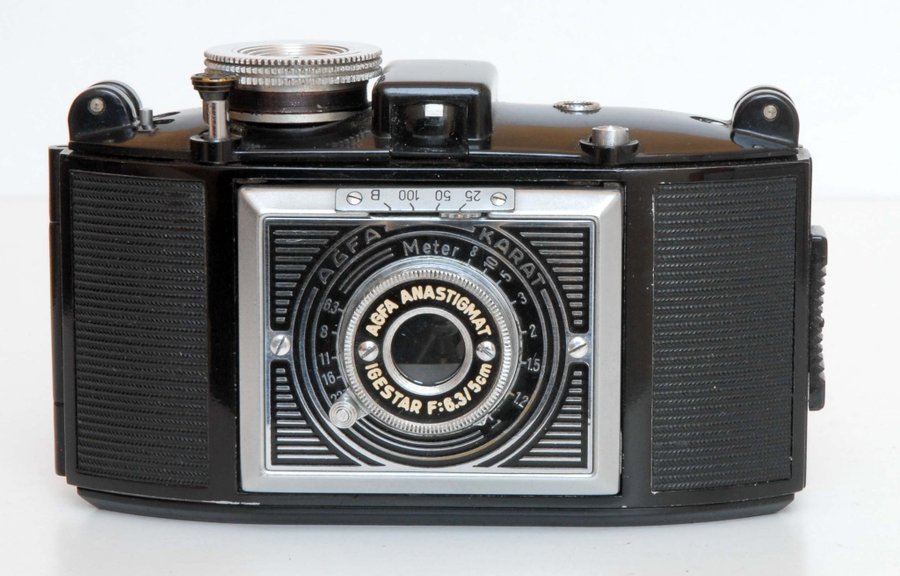 Agfa KARAT 6,3 Art Deco, svart, nr C 3707, 1937-38. Mycket snygg!