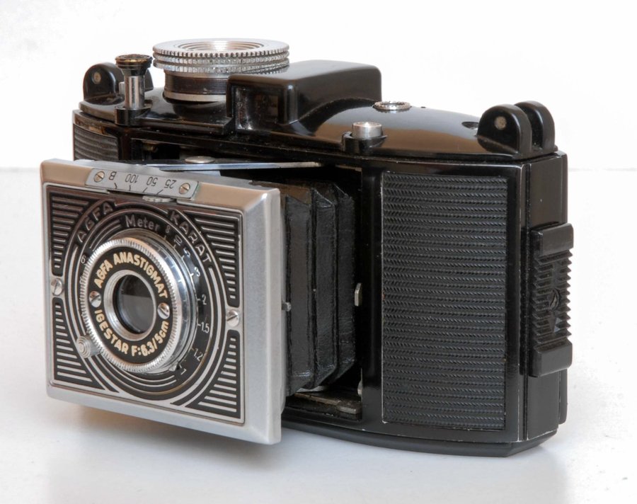 Agfa KARAT 6,3 Art Deco, svart, nr C 3707, 1937-38. Mycket snygg!