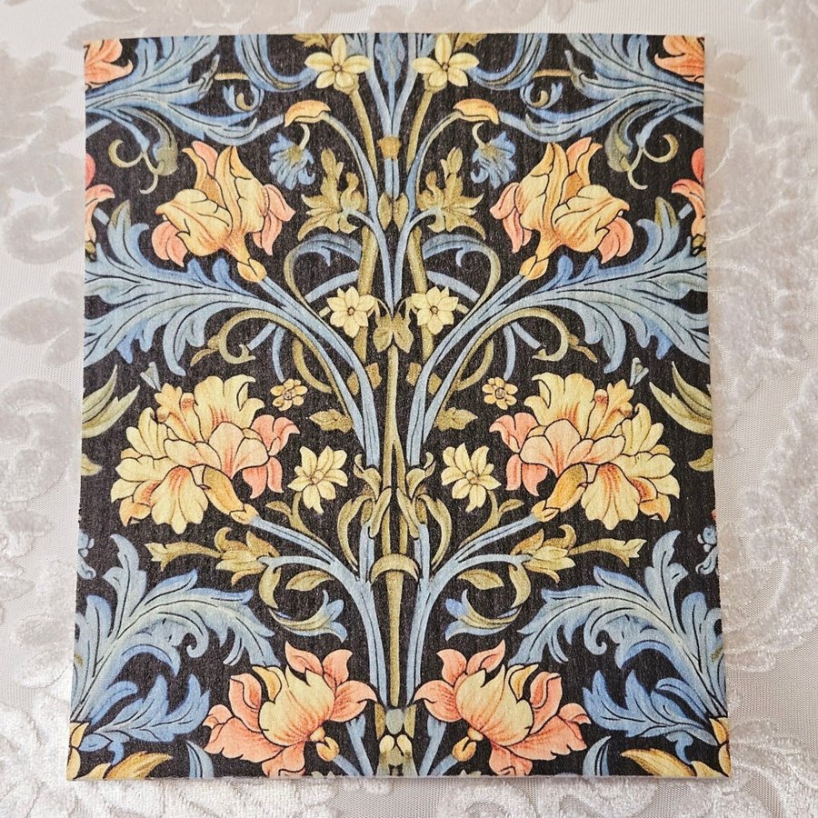 Disktrasa wettex duk med tryck William Morris inspererat blommor gul/orange