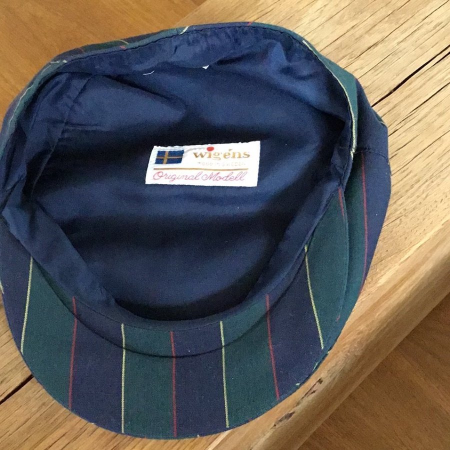 Wigéns Sweden/ Original Modell/ keps / gubbkeps/ randig hatt/ storlek 54