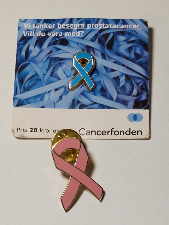 Pins Prostatacancer och Bröstcancer