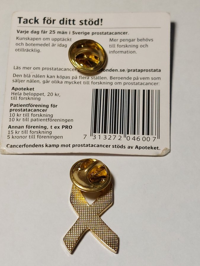 Pins Prostatacancer och Bröstcancer