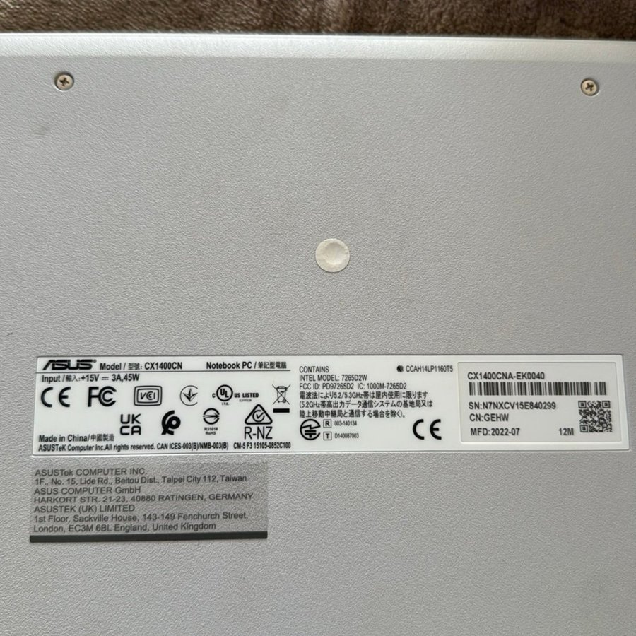 ASUS Chromebook CX1400CN