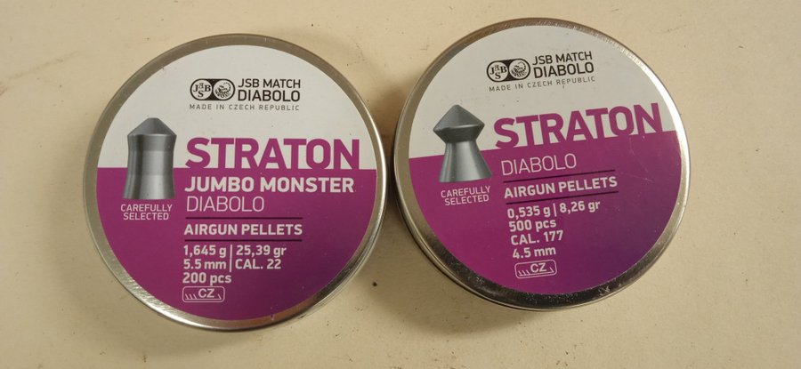 5,5mm and 4,5mm pellets 2 boxes.Stratton Jumbo monster 200 and Diablo 500