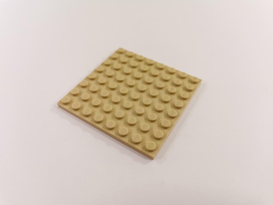 Lego - platta - plate - 8x8 - part 41539 - ljusbiege (tan)