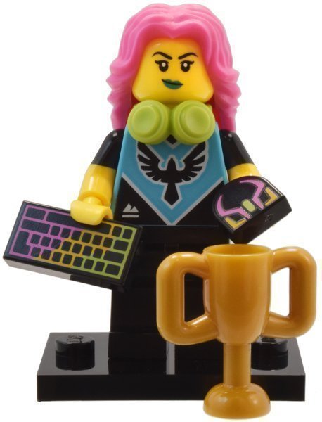 LEGO Collectible Minifigur Serie 25 - Gamer Girl med Trofé (NY)