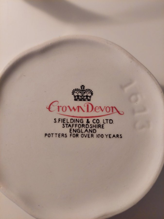 Crown Devon Porslinsask med Musmotiv